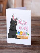 Load image into Gallery viewer, Black Scottish Terrier Easter Greeting Cards -  Blank Note Cards – 8-Pack of Artist-Designed Cards with Envelopes
