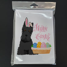 Load image into Gallery viewer, Black Scottish Terrier Easter Greeting Cards -  Blank Note Cards – 8-Pack of Artist-Designed Cards with Envelopes