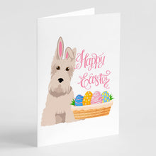 Load image into Gallery viewer, Wheaten Scottish Terrier Easter Greeting Cards -  Blank Note Cards – 8-Pack of Artist-Designed Cards with Envelopes
