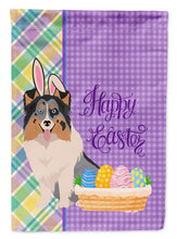 Load image into Gallery viewer, Blue Merle Sheltie Easter Garden Flag – Decorative Outdoor Yard Flag
