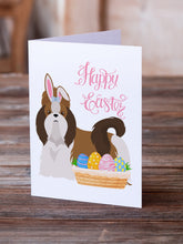 Load image into Gallery viewer, Red and White Shih Tzu Easter Greeting Cards -  Blank Note Cards – 8-Pack of Artist-Designed Cards with Envelopes