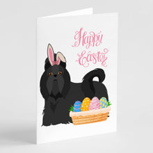Load image into Gallery viewer, Black Shih Tzu Easter Greeting Cards -  Blank Note Cards – 8-Pack of Artist-Designed Cards with Envelopes