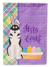 Load image into Gallery viewer, Black Siberian Husky Easter Garden Flag – Decorative Outdoor Yard Flag