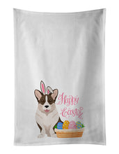 Load image into Gallery viewer, Brindle Cardigan Corgi Easter White Kitchen Towel Set of 2 Dish Towels
