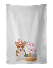 Load image into Gallery viewer, Red Pembroke Corgi Easter White Kitchen Towel Set of 2 Dish Towels
