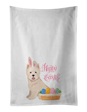 Load image into Gallery viewer, Westie West Highland White Terrier Easter White Kitchen Towel Set of 2 Dish Towels