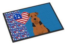 Load image into Gallery viewer, Black and Tan Airedale Terrier USA American Doormat - 24x36 Decorative Floor Mat – Indoor/Outdoor Rug with Artistic Flair