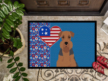 Load image into Gallery viewer, Grizzle and Tan Airedale Terrier USA American Doormat - 24x36 Decorative Floor Mat – Indoor/Outdoor Rug with Artistic Flair