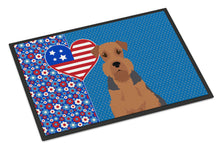 Load image into Gallery viewer, Grizzle and Tan Airedale Terrier USA American Doormat - 24x36 Decorative Floor Mat – Indoor/Outdoor Rug with Artistic Flair