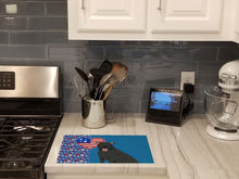 Load image into Gallery viewer, Black Pit Bull Terrier USA American Glass Cutting Boards – Durable, Decorative Kitchen Art Large