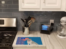 Load image into Gallery viewer, Blue Brindle Pit Bull Terrier USA American Glass Cutting Boards – Durable, Decorative Kitchen Art Large