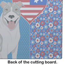 Load image into Gallery viewer, Blue Brindle Pit Bull Terrier USA American Glass Cutting Boards – Durable, Decorative Kitchen Art Large