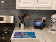 Load image into Gallery viewer, Blue Pit Bull Terrier USA American Glass Cutting Boards – Durable, Decorative Kitchen Art Large