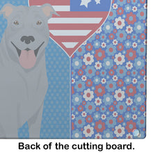 Load image into Gallery viewer, Blue Pit Bull Terrier USA American Glass Cutting Boards – Durable, Decorative Kitchen Art Large