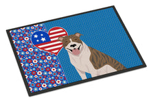 Load image into Gallery viewer, Fawn Brindle Pit Bull Terrier USA American Doormat - 24x36 Decorative Floor Mat – Indoor/Outdoor Rug with Artistic Flair