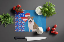 Load image into Gallery viewer, Fawn Brindle Pit Bull Terrier USA American Glass Cutting Boards – Durable, Decorative Kitchen Art Large