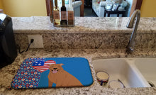 Load image into Gallery viewer, Red Pit Bull Terrier USA American Dish Drying Mat – Absorbent, Artistic Kitchen Essentials
