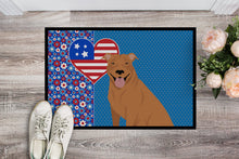 Load image into Gallery viewer, Red Pit Bull Terrier USA American Doormat - 24x36 Decorative Floor Mat – Indoor/Outdoor Rug with Artistic Flair