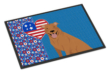 Load image into Gallery viewer, Red Pit Bull Terrier USA American Doormat - 24x36 Decorative Floor Mat – Indoor/Outdoor Rug with Artistic Flair