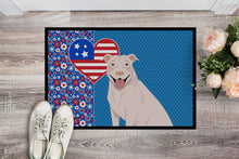 Load image into Gallery viewer, White Pit Bull Terrier USA American Doormat - 24x36 Decorative Floor Mat – Indoor/Outdoor Rug with Artistic Flair