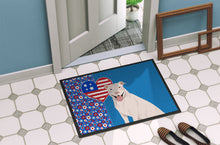 Load image into Gallery viewer, White Pit Bull Terrier USA American Doormat - 24x36 Decorative Floor Mat – Indoor/Outdoor Rug with Artistic Flair