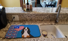 Load image into Gallery viewer, Black Tricolor Basset Hound USA American Dish Drying Mat – Absorbent, Artistic Kitchen Essentials