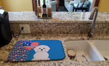 Load image into Gallery viewer, Bichon Frise USA American Dish Drying Mat – Absorbent, Artistic Kitchen Essentials