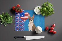 Load image into Gallery viewer, Brindle Boston Terrier USA American Glass Cutting Boards – Durable, Decorative Kitchen Art Large