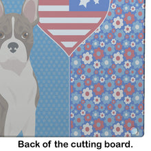 Load image into Gallery viewer, Brindle Boston Terrier USA American Glass Cutting Boards – Durable, Decorative Kitchen Art Large