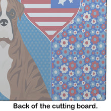 Load image into Gallery viewer, Natural Eared Red Brindle Boxer USA American Glass Cutting Boards – Durable, Decorative Kitchen Art Large