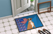 Load image into Gallery viewer, Natural Eared Fawn Boxer USA American Doormat - 24x36 Decorative Floor Mat – Indoor/Outdoor Rug with Artistic Flair