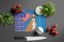 Load image into Gallery viewer, Natural Eared Fawn Boxer USA American Glass Cutting Boards – Durable, Decorative Kitchen Art Large