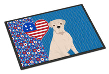 Load image into Gallery viewer, Natural Eared White Boxer USA American Doormat - 24x36 Decorative Floor Mat – Indoor/Outdoor Rug with Artistic Flair