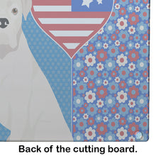 Load image into Gallery viewer, Natural Eared White Boxer USA American Glass Cutting Boards – Durable, Decorative Kitchen Art Large