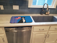 Load image into Gallery viewer, Natural Eared Black Boxer USA American Dish Drying Mat – Absorbent, Artistic Kitchen Essentials
