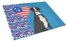 Load image into Gallery viewer, Natural Eared Black Boxer USA American Glass Cutting Boards – Durable, Decorative Kitchen Art Large
