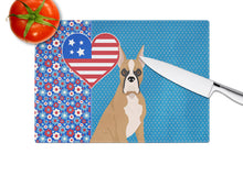 Load image into Gallery viewer, Fawn Boxer USA American Glass Cutting Boards – Durable, Decorative Kitchen Art Large