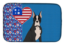 Load image into Gallery viewer, Black Boxer USA American Dish Drying Mat – Absorbent, Artistic Kitchen Essentials