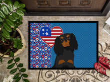 Load image into Gallery viewer, Black and Tan Cavalier Spaniel USA American Doormat - 24x36 Decorative Floor Mat – Indoor/Outdoor Rug with Artistic Flair