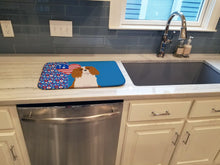 Load image into Gallery viewer, Blenheim Cavalier Spaniel USA American Dish Drying Mat – Absorbent, Artistic Kitchen Essentials