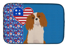 Load image into Gallery viewer, Blenheim Cavalier Spaniel USA American Dish Drying Mat – Absorbent, Artistic Kitchen Essentials