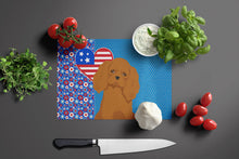 Load image into Gallery viewer, Ruby Cavalier Spaniel USA American Glass Cutting Boards – Durable, Decorative Kitchen Art Large
