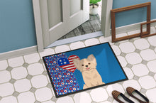 Load image into Gallery viewer, Longhaired Cream Chihuahua USA American Doormat - 24x36 Decorative Floor Mat – Indoor/Outdoor Rug with Artistic Flair