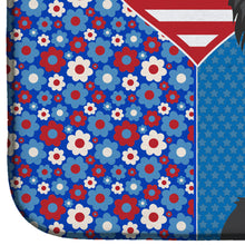 Load image into Gallery viewer, Longhaired Black Chihuahua USA American Dish Drying Mat – Absorbent, Artistic Kitchen Essentials