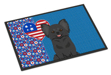 Load image into Gallery viewer, Longhaired Black Chihuahua USA American Doormat - 24x36 Decorative Floor Mat – Indoor/Outdoor Rug with Artistic Flair