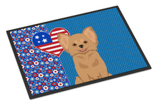Load image into Gallery viewer, Longhaired Gold Chihuahua USA American Doormat - 24x36 Decorative Floor Mat – Indoor/Outdoor Rug with Artistic Flair
