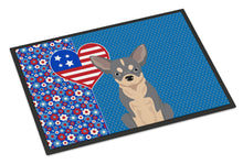 Load image into Gallery viewer, Blue and White Chihuahua USA American Doormat - 24x36 Decorative Floor Mat – Indoor/Outdoor Rug with Artistic Flair
