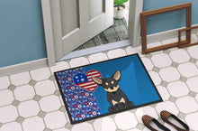 Load image into Gallery viewer, Black and Cream Chihuahua USA American Doormat - 24x36 Decorative Floor Mat – Indoor/Outdoor Rug with Artistic Flair