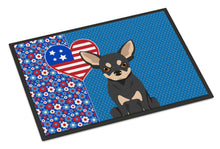 Load image into Gallery viewer, Black and Cream Chihuahua USA American Doormat - 24x36 Decorative Floor Mat – Indoor/Outdoor Rug with Artistic Flair