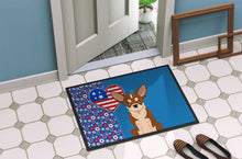 Load image into Gallery viewer, Red and White Chihuahua USA American Doormat - 24x36 Decorative Floor Mat – Indoor/Outdoor Rug with Artistic Flair